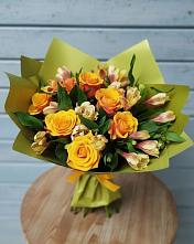 Букет цветов из:  Альстромерии и Розы #REPLACE_PRED# Куйтун