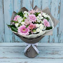 Букет цветов из:  Герберы, Альстромерии и Хризантемы в Куйтун
