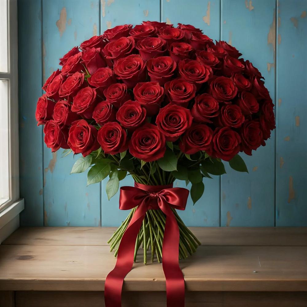 Букет Красные розы Блэк Меджик в Куйтун