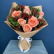 Букет цветов из:  Розы и Альстромерии в Куйтун