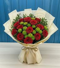 Букет цветов из:  Розы и Хризантемы в Куйтун