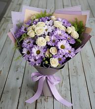 Букет цветов из:  Хризантемы и Розы #REPLACE_PRED# Куйтун